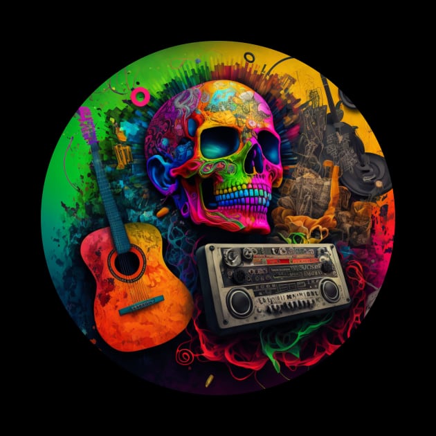 Guitar skull by Crazy skull