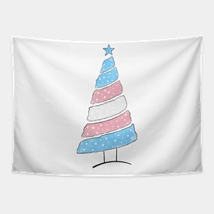 Trans Christmas Tree Tapestry