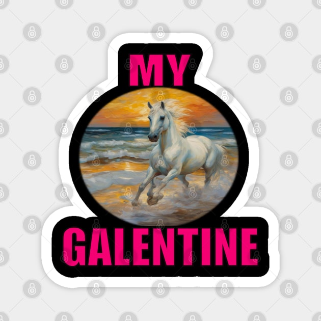 My Galentines horse Magnet by sailorsam1805