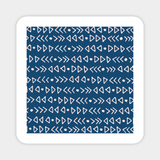 Triangles and Arrows Pattern Navy Blue and Blush Pink Magnet