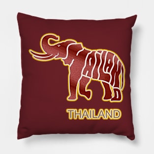 eLEPHANT tHAILAN Logo Font Pillow