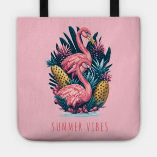 Flamingos and pineapples, flamingo Fling, Pineapple Paradise for Summer Vibes Tote