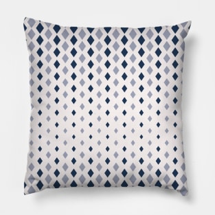 Blue color halftone argyle pattern Pillow