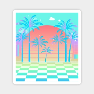 Pastel Twilight Vaporwave Magnet