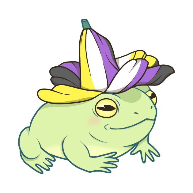 Nonbinary Pride Flower Frog by saltuurn