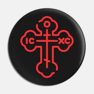 Eastern Orthodox Cross ICXC Pin