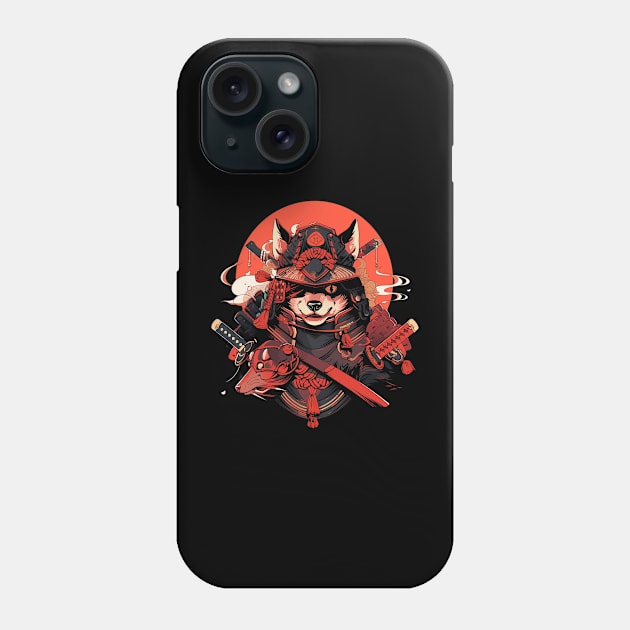 samurai dog Phone Case by fancy ghost