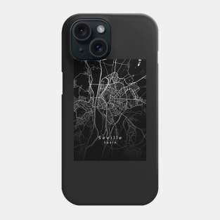 Seville Spain City Map dark Phone Case