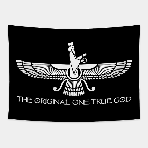 Ahura Mazda Zaroastrian God Ahura Mazda Tapestry TeePublic