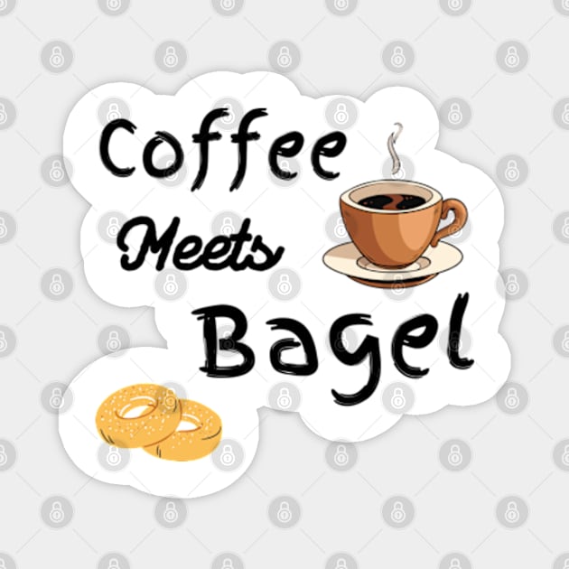 Food Design Funny Coffee Meets Bagels Funny Coffee Drinker Magnet by Mojakolane