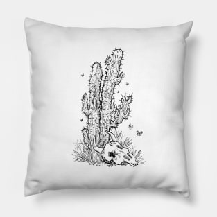 Cactus and Skull Pillow