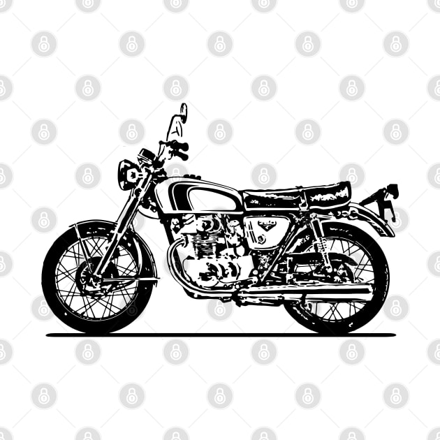 CB250 Super Sport Bike Sketch Art by DemangDesign