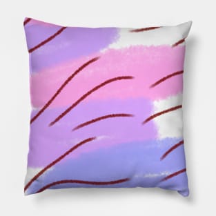 Pink purple watercolor abstract art Pillow