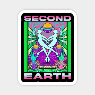 Second earth futurism pop art Magnet