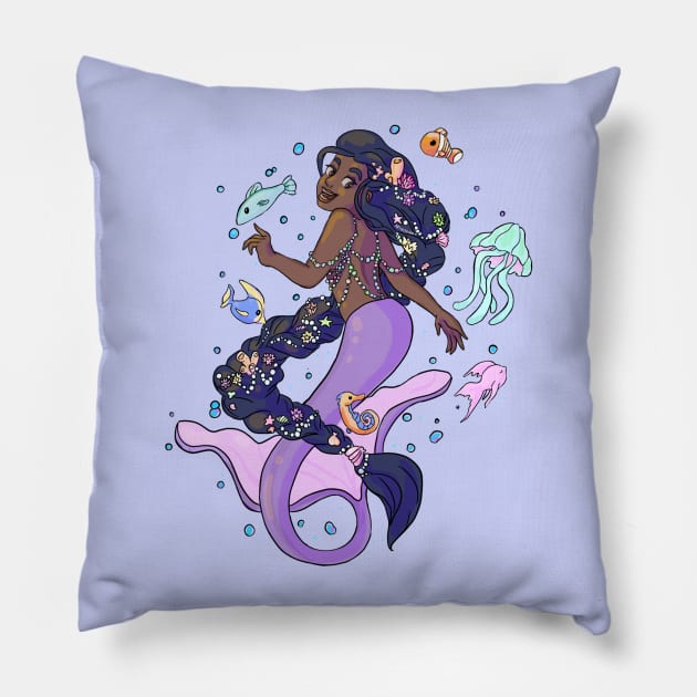 Dancing Under the Sea Pillow by Artbysusant 