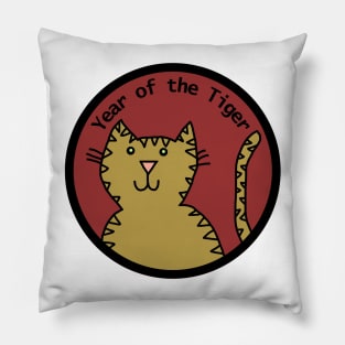 Year of the Tiger Cute Big Cats Pillow