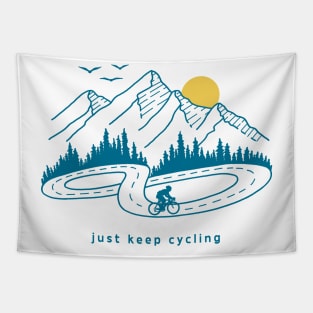 Just Keep Cycling Tapestry