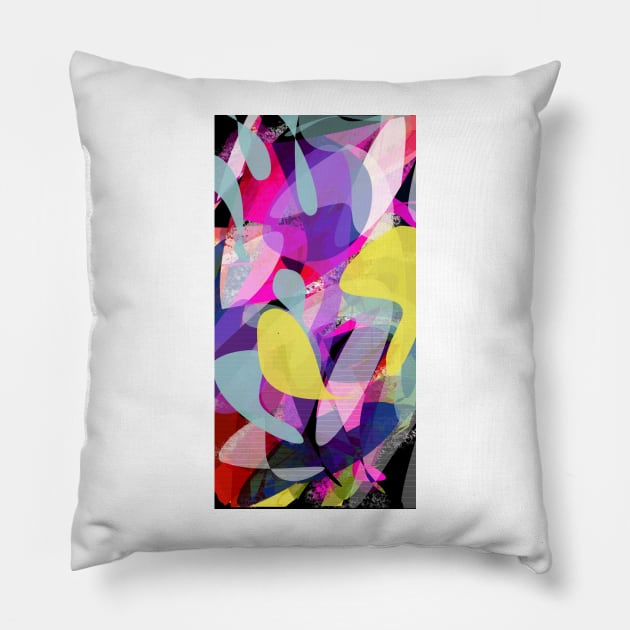 Collage Art Colorful Multicolor Graphic Design Pillow by Grafititee