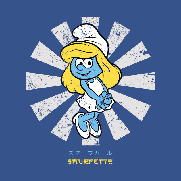 Disover Smurfette Retro Japanese Smurfs - Smurf - T-Shirt