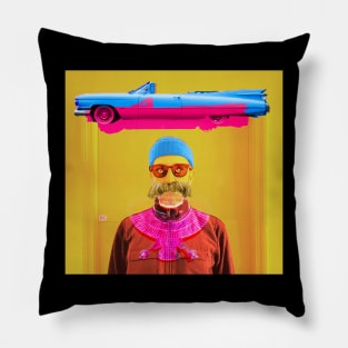 Cadillacs, Mustaches and Evil Eyes Pillow