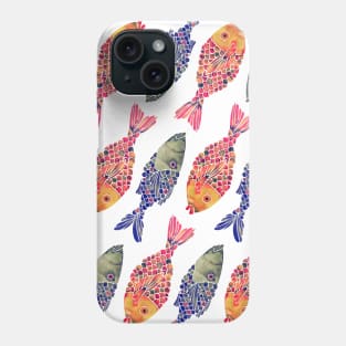 indonesian fish navy red Phone Case