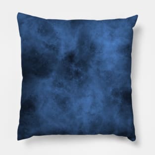 Black and Blue Galaxy Pillow