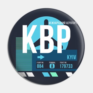 Kiev (KBP) Airport // Sunset Baggage Tag Pin