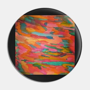 Rainbow Sherbet Watercolor Abstract Pin