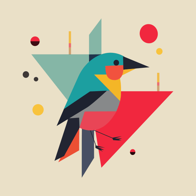 Geometric bird by Flaneurfineart