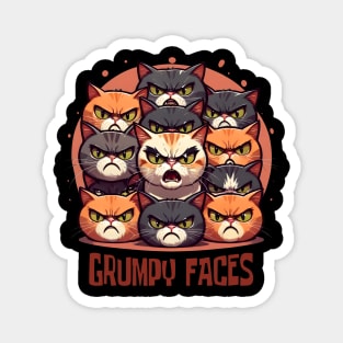 Grumpy Faces Magnet