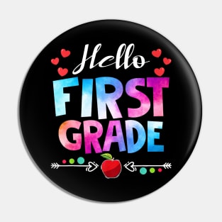 Hello First Grade Shirt Fun 1st Grade Back to School Pin