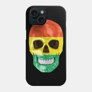 Bolivia Flag Skull - Gift for Bolivian With Roots From Bolivia Phone Case