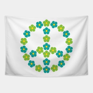 Flowers Peace Sign. Let Peace Bloom Tapestry