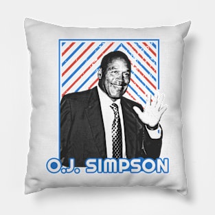 oj simpson - vintage Pillow