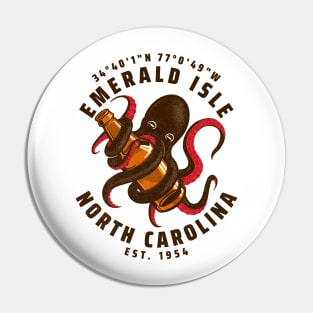 Emerald Isle, NC Octopus Summer Vacation Pin