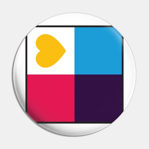 Poly Pride Flag - Minimalist Pin by LaLunaWinters