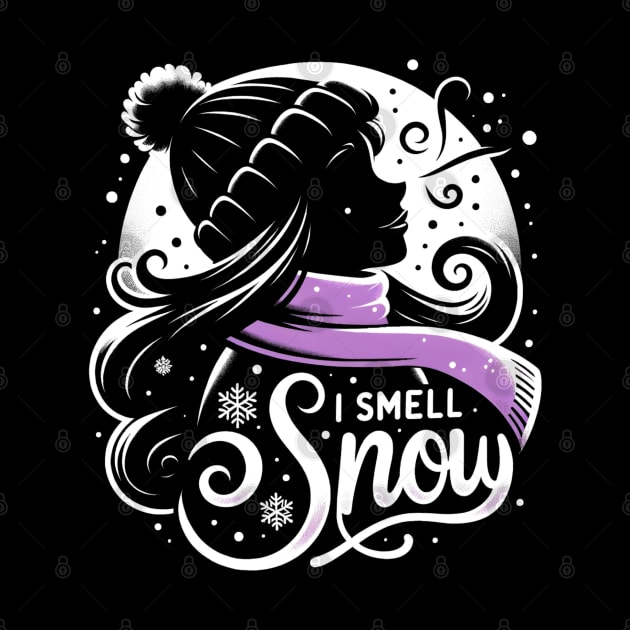 I Smell Snow - Silhouette with a Scarf by Fenay-Designs