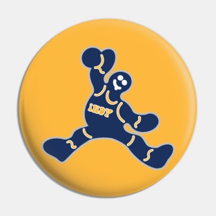 Jumping Indiana Pacers Gingerbread Man Pin