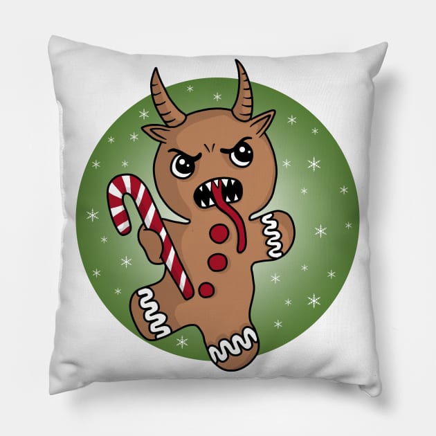 Gingerbread Krampus Pillow by valentinahramov