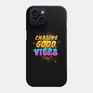 Chasing Good Vibes: Vibrant Letter Tee Phone Case