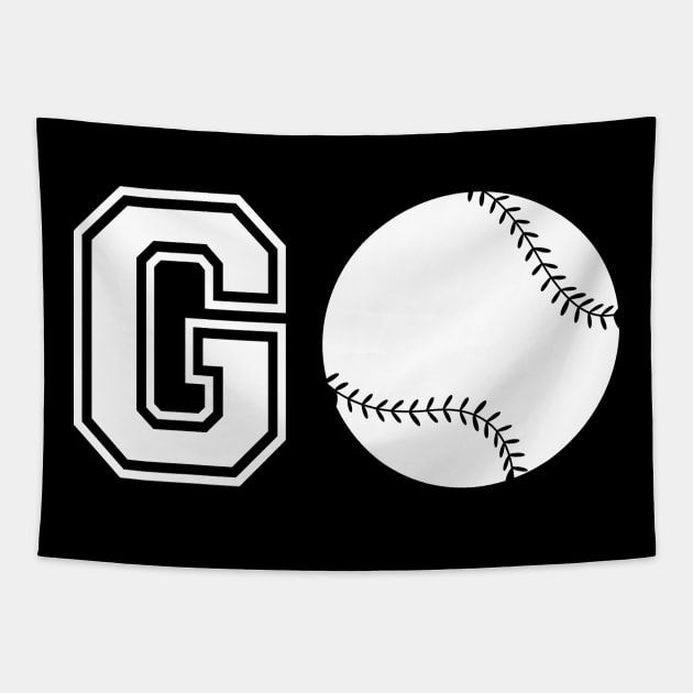 Go Baseball Softball Tapestry by KC Happy Shop