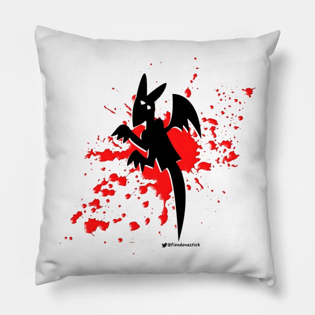 The Fiend on a stick Pillow by Fiendonastick