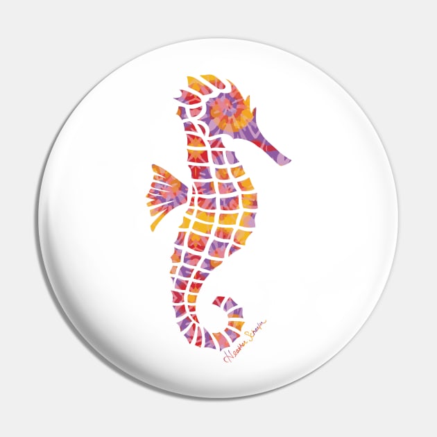 Sunset Seahorse Pin by artsytoocreations