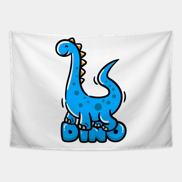 blue dino Tapestry by d_arvin