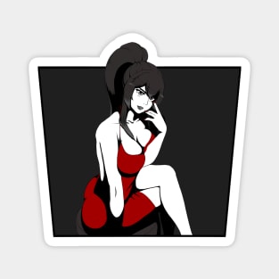 The Girl in a Red Dress Magnet