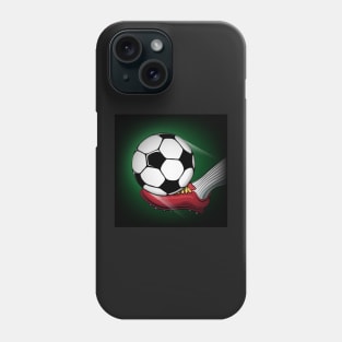 Football theme with shooting ball Phone Case