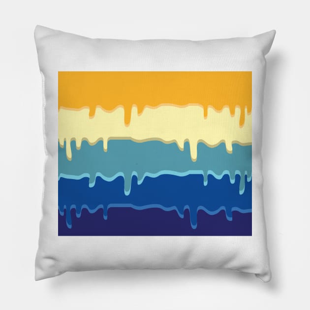 Retro Colors Ice Cream Pillow by timegraf