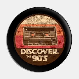 DISCOVER THE 90'S retro vintage cassette tape mashup Pin