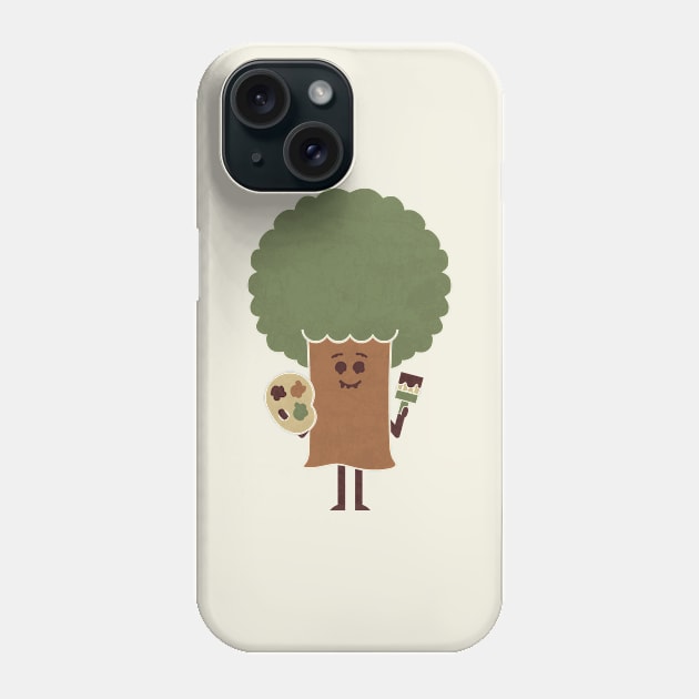 Happy Tree Phone Case by HandsOffMyDinosaur