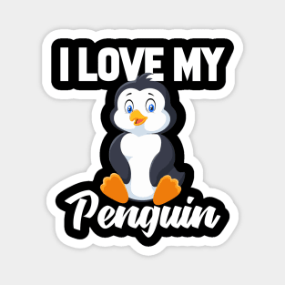 I Love My Penguin Magnet